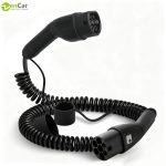   Zencar 3 fázis 32A 7m T2 elektromosautó-töltőkábel spirál T2-T2-22kW 7M Spiral