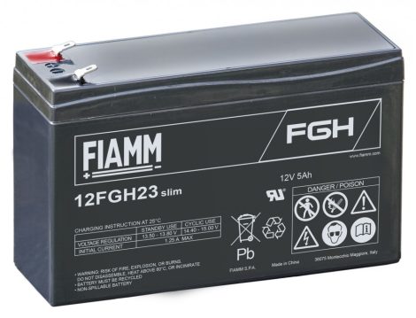 FIAMM 12FGH23Slim 12V 5Ah high rate VRLA UPS battery