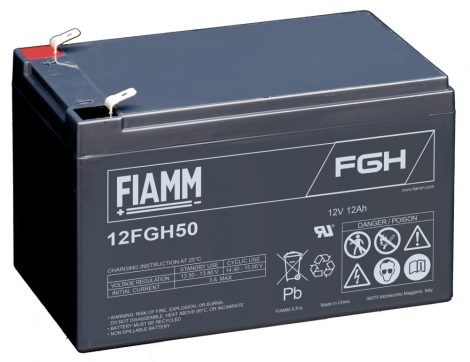 FIAMM 12FGH50 12V 12Ah Nagy kisütőáramú ipari zárt (zselés) ólomakkumulátor