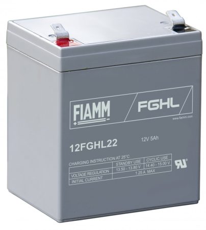 FIAMM 12FGHL22 12V 5Ah Nagy kisütőáramú ipari zárt (zselés) ólomakkumulátor