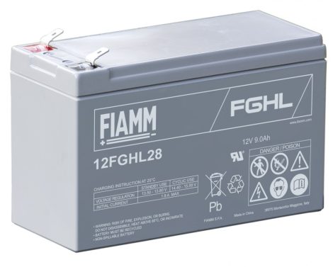 FIAMM 12FGHL28 12V 7,2Ah Nagy kisütőáramú ipari zárt (zselés) ólomakkumulátor