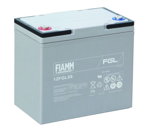 FIAMM 12FGL55 12V 55Ah Ipari zárt (zselés) ólomakkumulátor