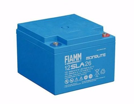 FIAMM 12SLA26 12V 24Ah ipari zárt (zselés) ólomakkumulátor