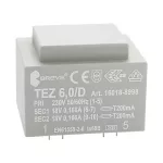   Breve Tufvassons TEZ 6,0/D 230/2x18V 6VA nyákba ültethető transzformátor
