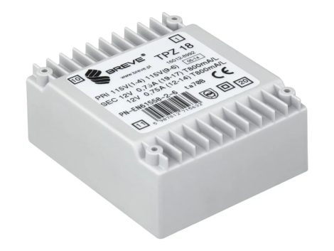 Breve Tufvassons TPZ 24 2*115/2* 6V 24VA nyákba ültethető transzformátor