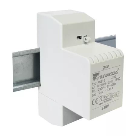 Breve Tufvassons PSS 10 230/24V 10VA DIN sínes transzformátor Breve Tufvassons PSS 10 230/24V 10VA DIN sínes transzformátor
