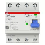 ABB RCD, B type, 4P, 40A, 30mA F204 B-63/0.03