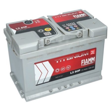 FIAMM TITANIUM PRO 80Ah 730A starter battery