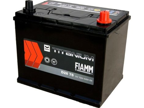 FIAMM black TITANIUM 75Ah 640A starter battery