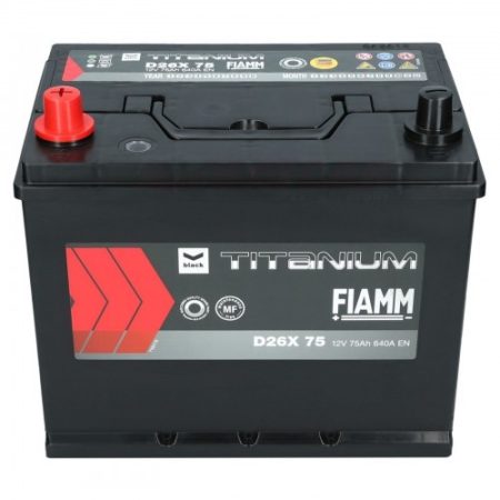 FIAMM black TITANIUM 75Ah 640A indítóakkumulátor