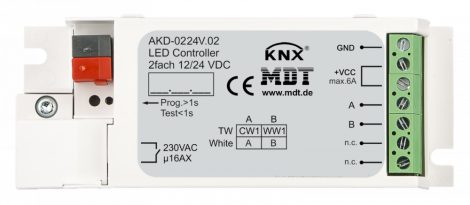 MDT AKD-0224V.02 2x12/24VDC 3A PWM KNX Dimmer aktor