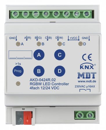 MDT AKD-0424R.02 4x12/24VDC 4A PWM KNX Dimmer actuator