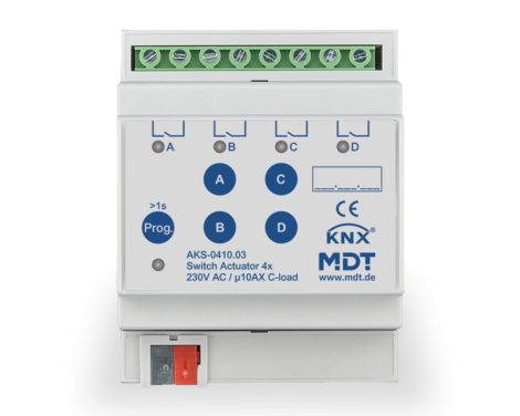 MDT AKS-0410.03 4x230VAC 10A KNX Switching actuator