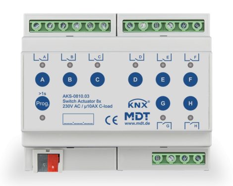 MDT AKS-0810.03 8x230VAC 10A KNX Switching actuator