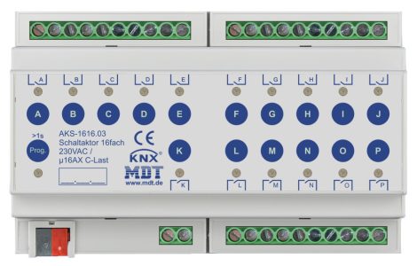 MDT AKS-1616.03 16x230VAC 16A KNX Switching actuator