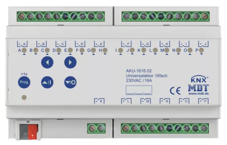 MDT AKU-1616.03 16x230VAC 16A KNX Switching actuator, Shutter actuator