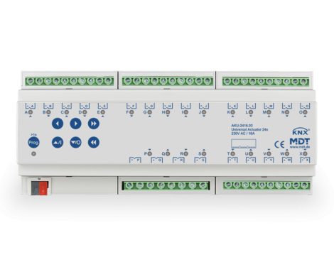 MDT AKU-2416.03 24x230VAC 16A KNX Kapcsoló aktor, Redőnymozgató aktor