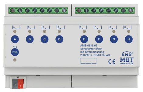 MDT AMS-0816.02 8x230VAC 16A KNX Kapcsoló aktor