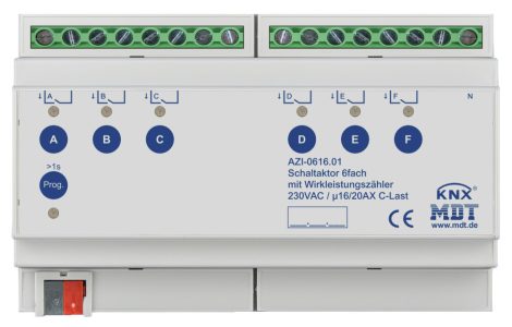 MDT AZI-0616.01 6x230VAC 20A KNX Switching actuator
