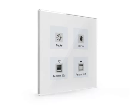 MDT BE-GT04W.01 4-fold KNX Glass push button