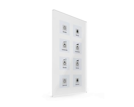 MDT BE-GT08W.01 8-fold KNX Glass push button