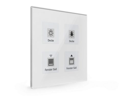 MDT BE-GTT4W.01 4-fold KNX Glass push button