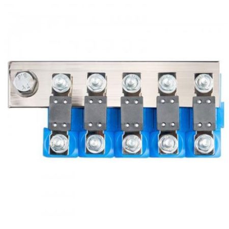 Victron Energy Busbar to connect 5 modular MEGA-fuse holder