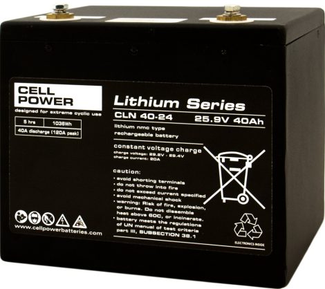 Cellpower CLN 40-24 LiNMC 24V 40Ah lítium-nikkel-mangán-kobalt-oxid akkumulátor