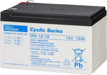 Cellpower CPC12-12 12V 12Ah cyclic/solar battery