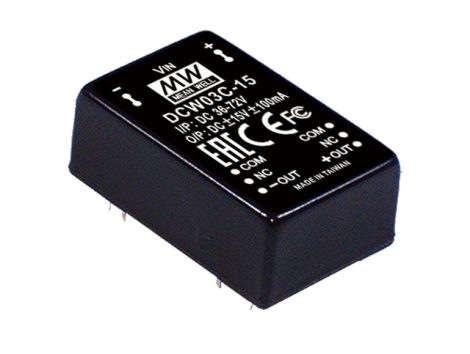 MEAN WELL DCW03C-05 2 output DC/DC converter; 3W; 5V 300mA; -5V -300mA; 1kV isolated