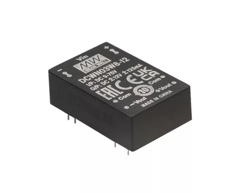 MEAN WELL DCWN03W8-05 DC/DC konverter; 9-75V / 5V 0,3A; -5V -0,3A; 3W MEAN WELL DCWN03W8-05 DC/DC konverter; 9-75V / 5V 0,3A; -5V -0,3A; 3W