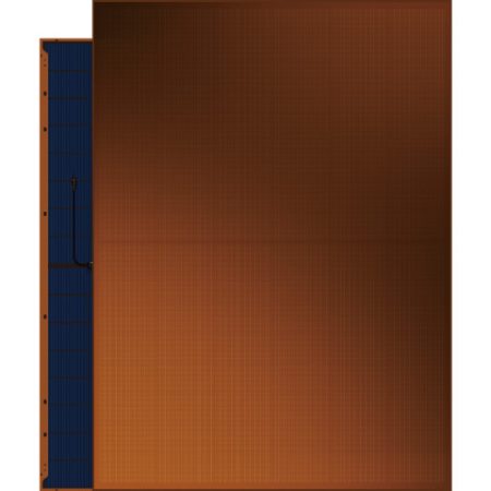 DAH Solar DHN-48Z16/DG/(RR)-400W üveg-üveg bifaciális terrakotta barna színű TopCon napelem 1762x1134x30mm 23,9kg fekete keretes
