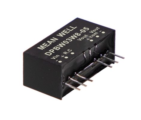 MEAN WELL DPBW03W8-05 DC/DC converter; 9-75V / 5V 0,3A; -5V -0,3A; 3W