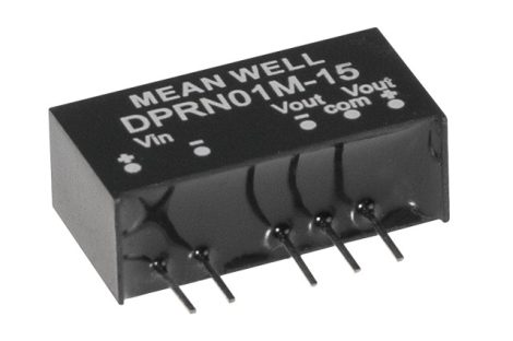 MEAN WELL DPRN01L-15 2 output DC/DC converter; 1W; 15V 34mA; -15V A; 1,5kV isolated
