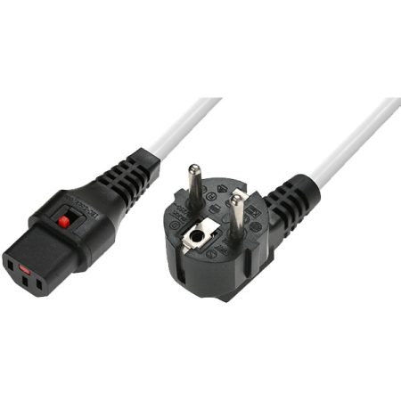 IEC Lock EL283S 1,5m White power cord