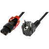 IEC Lock EL342S 3m Black power cord IEC Lock EL342S 3m Black power cord