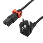 IEC Lock EL603S 1m Black power cord