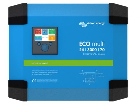 Victron Energy ECOmulti 12V 3000VA/2500W inverter beépített akkumulátortöltővel