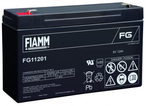 FIAMM FG11201 6V 12Ah Ipari zárt (zselés) ólomakkumulátor