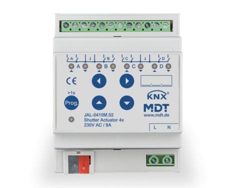 MDT JAL-0410M.02 4x230VAC 10A KNX Kapcsoló aktor