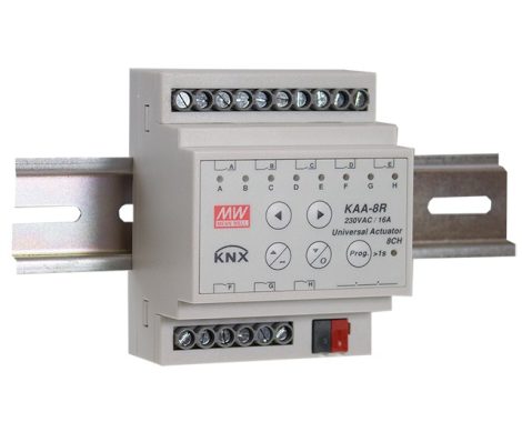 MEAN WELL KAA-8R-10 KNX kapcsoló / redőnymozgató aktor 8x230VAC 10A