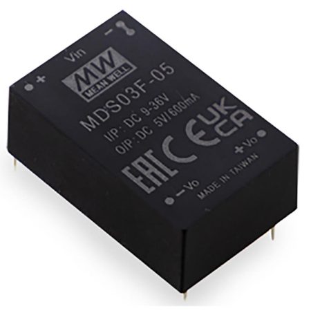 MEAN WELL MDD03G-05 DC/DC converter; 18-75V / 5V 0,3A; -5V -0,3A; 3W