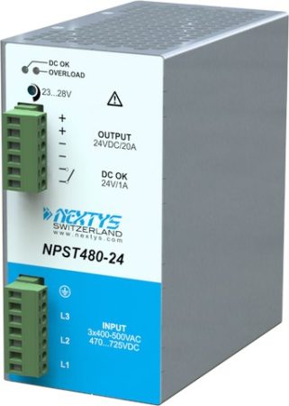 NEXTYS NPST480-24 480W; 24V 20A tápegység