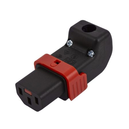 IEC Lock PA130100DBK angled rewireable connector, Up / Down