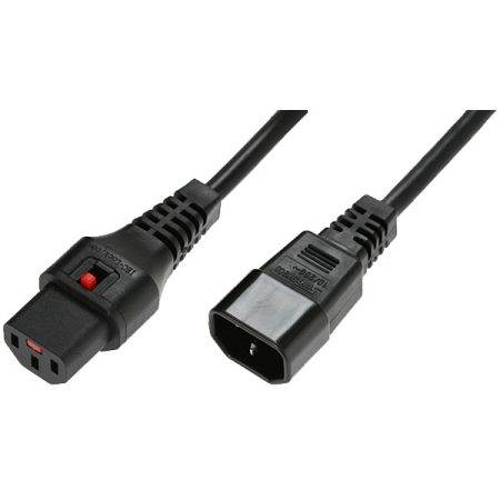 IEC Lock PC1002 0,5m Black power cord