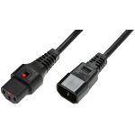 IEC Lock PC1004 2,5m Black power cord