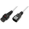 IEC Lock PC1121 1m White power cord IEC Lock PC1121 1m White power cord