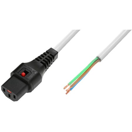 IEC Lock PC1137 2m White power cord