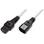 IEC Lock PC1279 2,5m White power cord