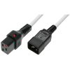 IEC Lock PC1299 2m White power cord IEC Lock PC1299 2m White power cord